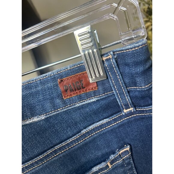 PAIGE Denim Jimmy Jimmy Cuffed Jean Short Cabrera Distressed Womens Size 27 - Picture 8 of 11